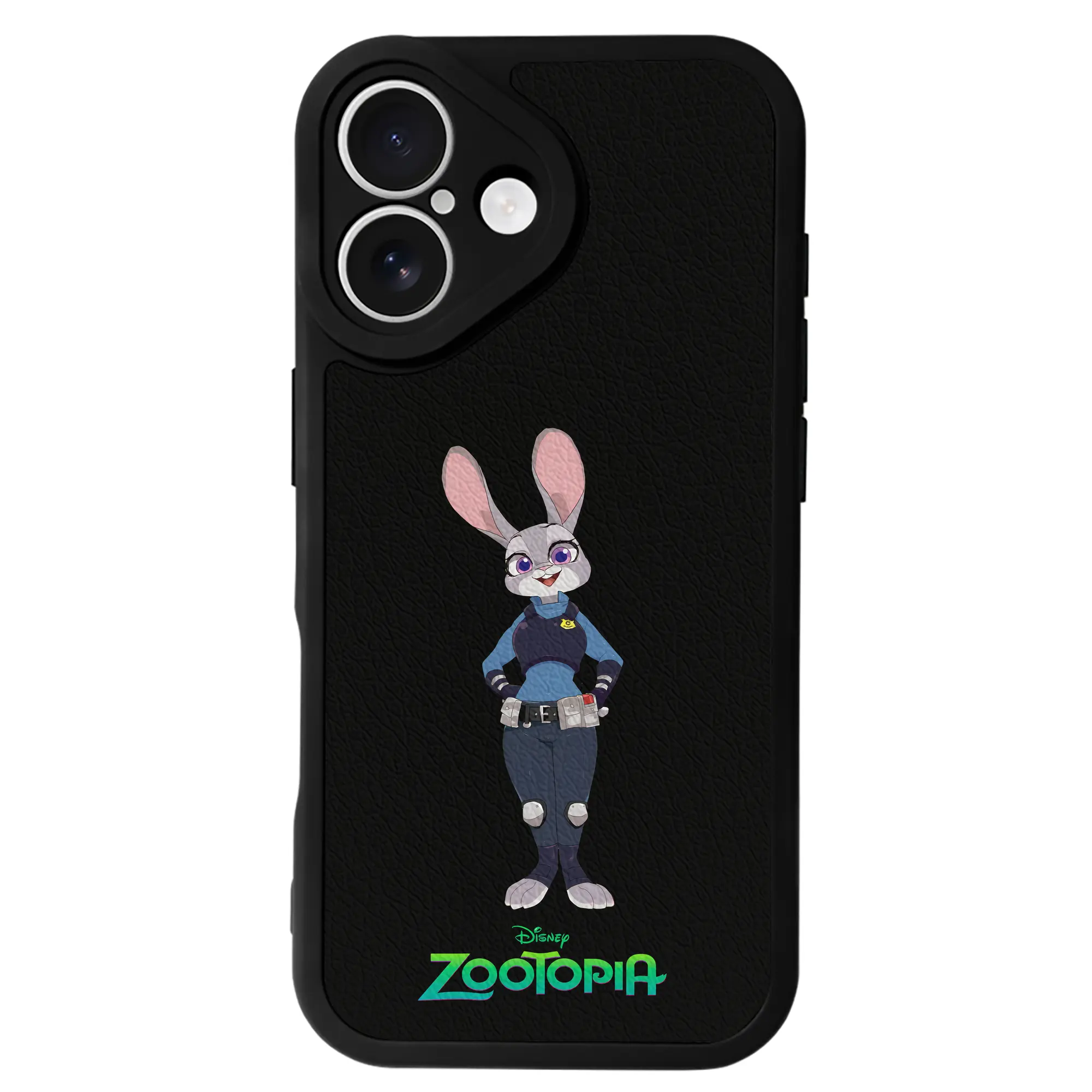 ズートピア グッズ,ジュディ・ホップス - IPhone 16シリーズ対応 ・ シリコンスマホケース ・ レザー調 ・ 高精度フィット ・ 耐衝撃 ・ ワイヤレス充電対応 ・ 精密カット